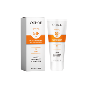 OUHOE Daily Soft Touch Sunscreen, Gentle Facial Skin Non-Sticky Non-Fake White Protection Moisturizing Anti-Uv Cream