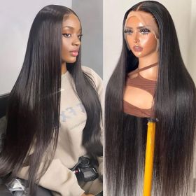 13x4 Lace Front Human Hair Wig Natural Color, Straight Texture, Density (Option: Natural Color-10inch)