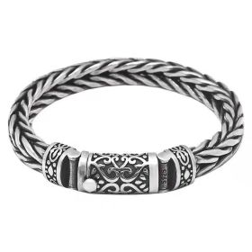 Vintage Men's Bracelet Pure Hand Knitting Personality (size: 22CM)