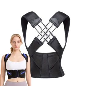 Corrective Hunchback Artifact Posture Strap for Adults Male & Female (Color: Black, Type: M)